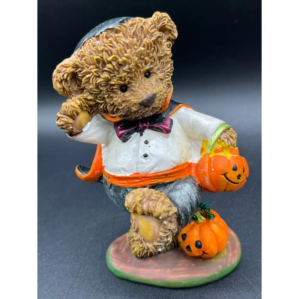 Ganz Halloween Teddy Bear Bobblehead Set Vampire Pumpkin Costume EH2152 4